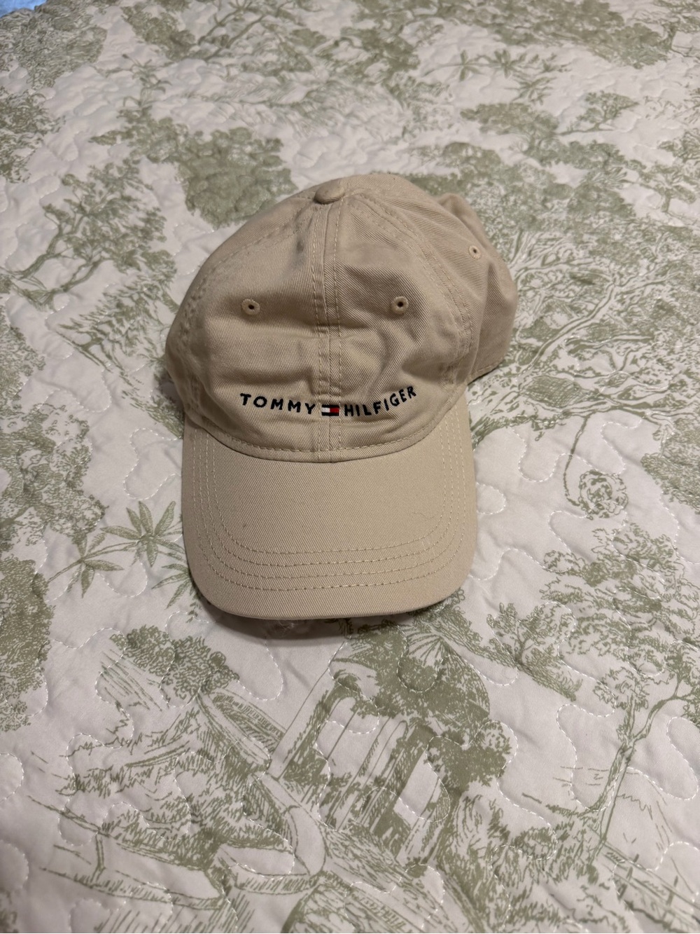 Tommy Hilfiger Beige Embroidered Logo Cap